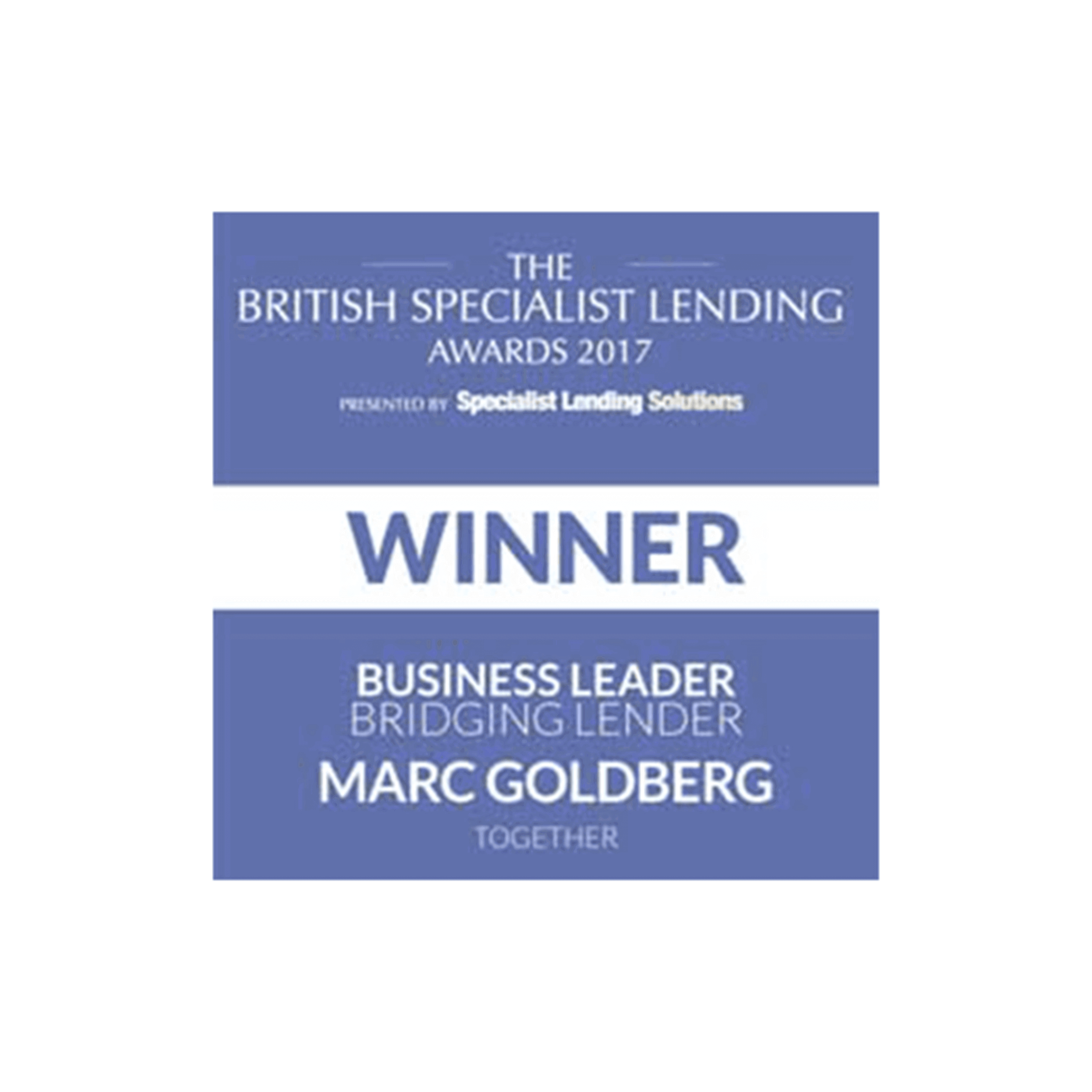 BSLA - bridging lender business leader MG 2017.